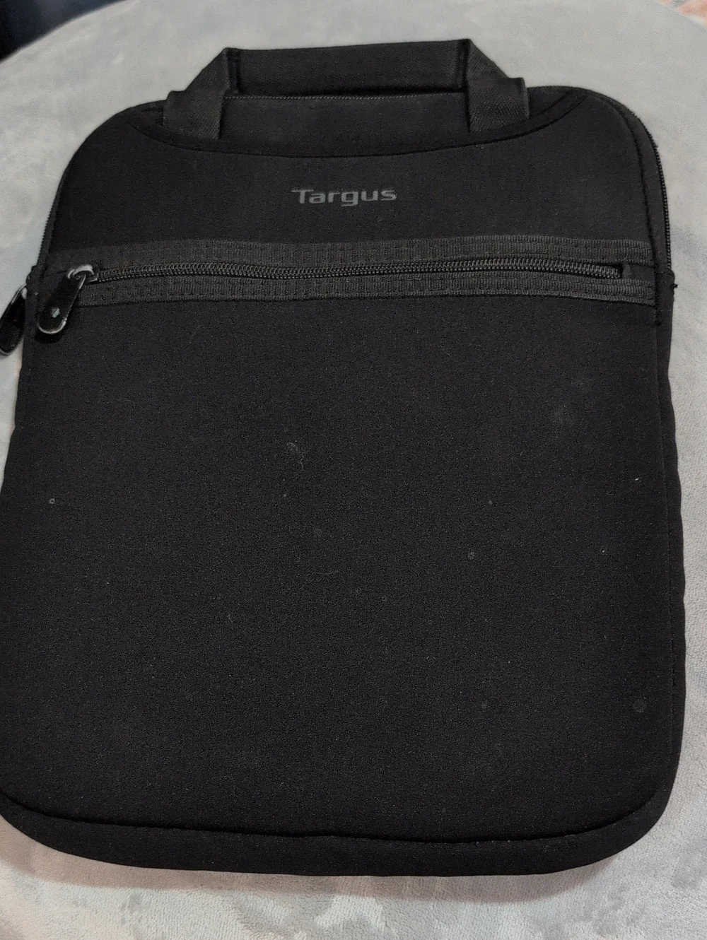 Targus Black Laptop Sleeve with Front Zip and Handle